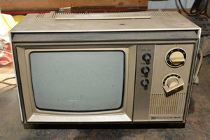 Vintage Packard Bell Portable Black-and-White CRT Television  Gets Power