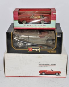 Ford Mustang & Bburago Jaguar Vehicle Models  Set of 3, Boxed