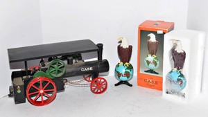 Case Steam Traction Engine & Case Eagle Figurines