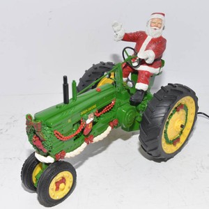 John Deere Santa with Light-Up Wheels