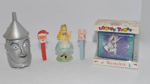 Vintage Childrens Collectibles  Westclox, Disney, Pez & More