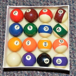 Crest Pool Ball Set  Original Box