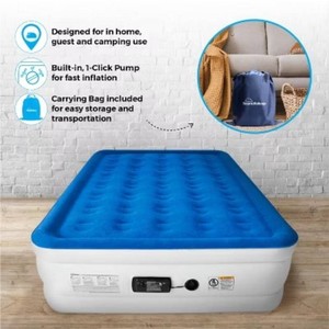 $150 SoundAsleep Dream Series Air Mattress with ComfortCoil Technology & Internal High Capacity Pump - Queen - Blue