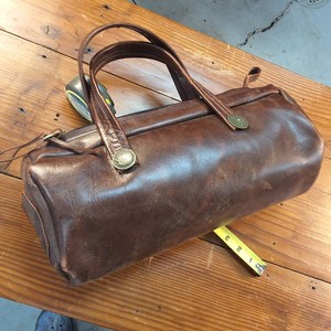 Unique Cylindrical Leather Hand Bag