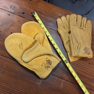 Lot of (2) Pairs Leather Gloves and Leather Choppers