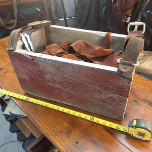 Amish Barnwood Box with leather straps