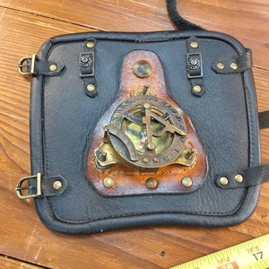 Awesome Wrist Sundial  Vintage design on heavy duty leather