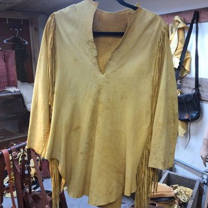 Tanned Deer hide Buckskin Shirt with fringing