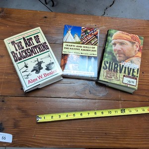 Lot of (3) books relating to black smithing and survival
