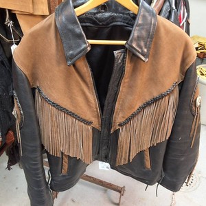 Very Cool western style Leather Jacket Size