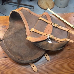 Two Toned Leather Saddlebag - Western Style