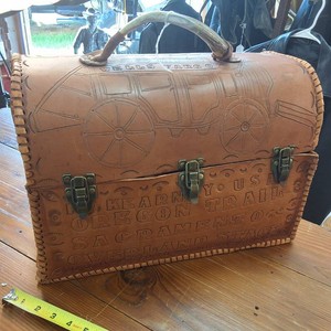 Western Style Leather Stage Coach Bag