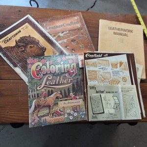 Collection of Leather Working Magazines and pattern kits