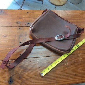 Brown leather hand bag - Made in USA