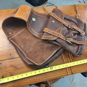 Two-toned Leather Saddlebag
