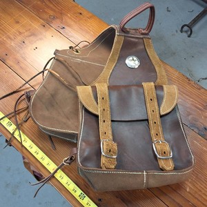 Sheriff stylized Leather Saddle Bags