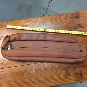 Zippered Cantle Bag - all leather with metal zipper