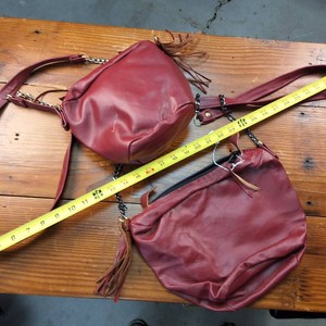 Lot of (2) leather handbags
