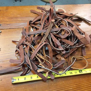 Leather Pieces cut for purse making or other projects (bulk lot)