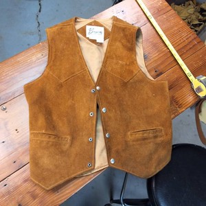 Bermans Suede Vest Size 44
