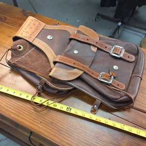 Saddle Bag - Hand Made in USA  Two toned Genuine Leather