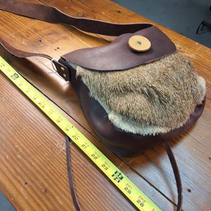 Hand Made Leather purse with Hair-on Deer Hide