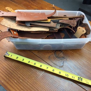 Bulk lot of Pre-fabbed leather pieces for creating purses, bags, belts and other...