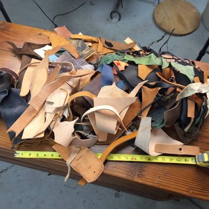 Huge Bulk Lot of Leather Scraps