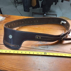 Dark Leather ammo belt with holster loop