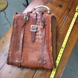 Stage Coach important Papers Satchel - Western style and tooled leather