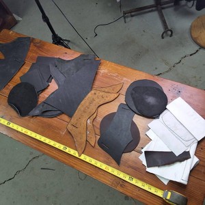 Cut Pieces of Black Leather