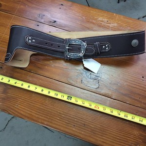 Western Style Black Leather Ammo Belt