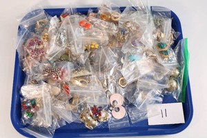 Large Lot of Bagged Costume Jewelry