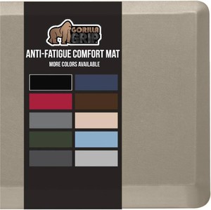 GORILLA GRIP Cushioned Antifatigue Kitchen Mat for Floor, 24x17, Taupe