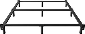 EMODA 7 Inch Queen Bed Frame for Box Spring and Mattress, Black