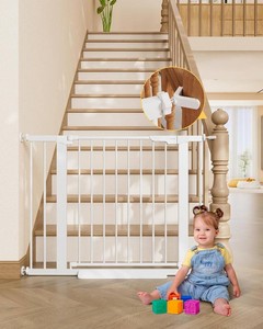 InnoTruth 29.6-39.1 in Wide Baby Gate for Stairs and Doorways, White