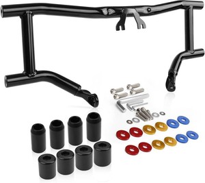 $200 Crash Bar Compatible with Harley Davidson Touring Models 2014-2026, Black Engine Guard Bar for Street Glide Road Glide Road King Electra Glide