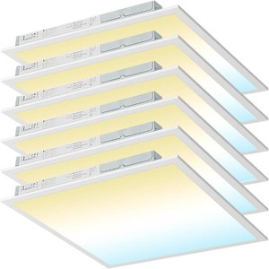 $142 kadision 2x2 LED Flat Panel Light, Wattage and CCT Adjustable, 6 Pack
