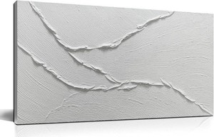 HUBOSKN Abstract Canvas Wall Art Office White Wall Decor For Living Room Minimalist Artwork For Dormitorios 20 x 40 Inch