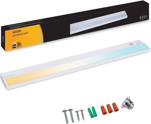 Ansen Hardwired Under Cabinet Lighting, 36in 22W LED Light for KitchenCloset, 1426lm, CRI92, R990, Dimmable, 5 Color Temperature, 2700K-5000K(Warm White, Cool White, Daylight)