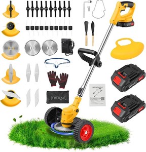 24V Electric Weed Wacker Edger Lawn Tool,2 2.0Ah Battery Powered Weed Eater
