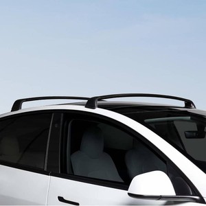 $170 2020-2026 Cross Bars for Tesla Model Y Juniper Roof Rack, Aluminum Cargo Carrier with Quiet Anti-Noise Design for Kayak Bike Ski, Matte Black Rooftop Bars, Not for Tesla S 3 X