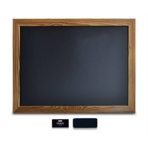 Magnetic Wall Chalkboard, Large Size 18 x 24, Rustic Wood Frame, Chalkboard Sign, Vertical or Horizontal Wall Mount, Includes Chalk and Eraser, by Better Office Products (Rustic Brown)