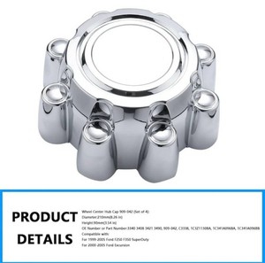 $129 Wheel Center Hub Cap 909-042 (Set of 4),Center Cover Hubcap Fit 8 Lug Wheels ...