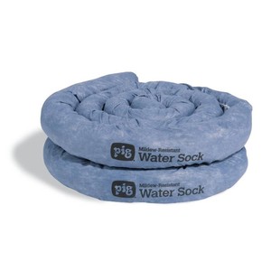 PIG Mildew-Resistant Absorbent Sock  Water Absorbing Snake  3 W x 10 L  Absorbs up to 2.5 gal per Sock  2 Count  PM50638