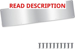 Door Kick Plate, 6 x 34 Aluminum Kick Plate, Fits 36 Doors, Satin Silver
