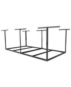 $136 Fleximounts 4x8 Overhead Garage Storage Rack without Decking, Lite Series - Black