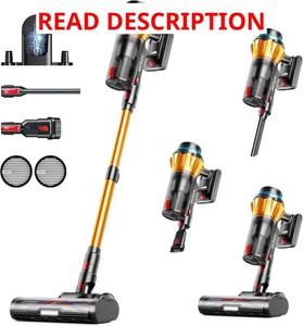 $170 Cordless Vacuum Cleaner, 650W60Kpa70 Mins Cordless Stick Vacuum, Self-Standing Wireless Vacuum with LED Displsy, 1.8L Dust Cup, Anti-Tangle Vacuum Cordless, Vacuum Cleaners for HomePet HairCarpet