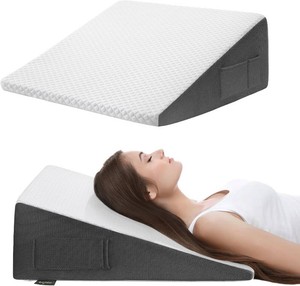 Cozymaker 10-inch Bed Wedge Pillow for Sleeping Back Support Pain Relief