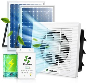 $160 Solar Fan 10 with Smart Thermostat and Battery for Greenhouse